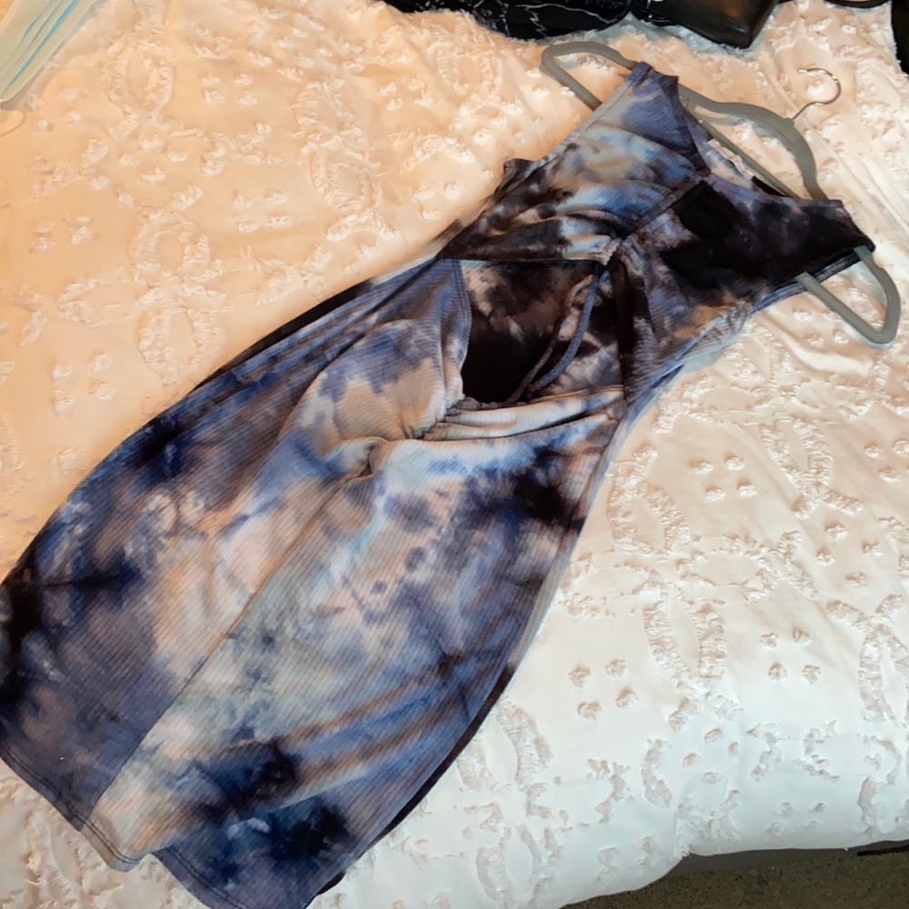 Tie dye mini dress